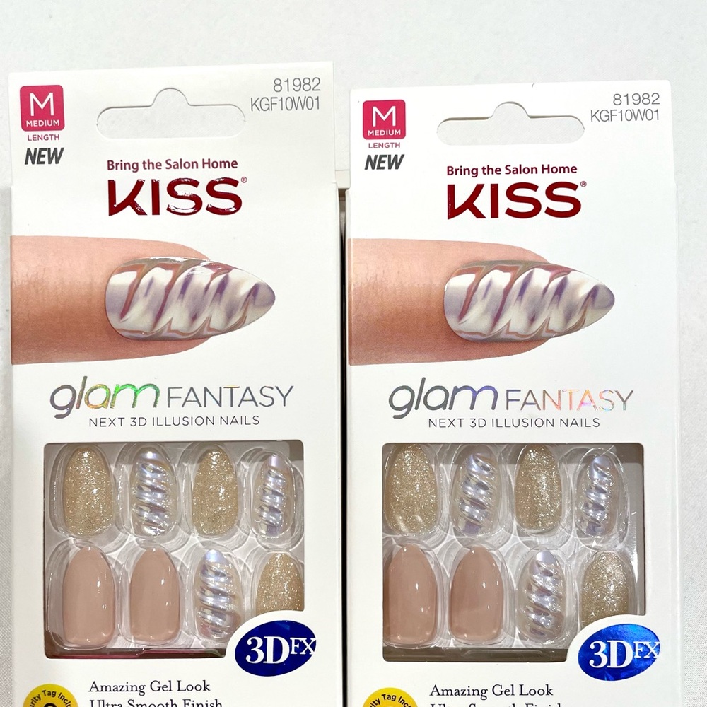KISS Glam Fantasy 3D Nails 2 PACK